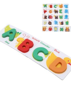 Montessori Alphabet Cards Set – Wooden Alphabet Learning Flash Cards Educational Toy for Kids