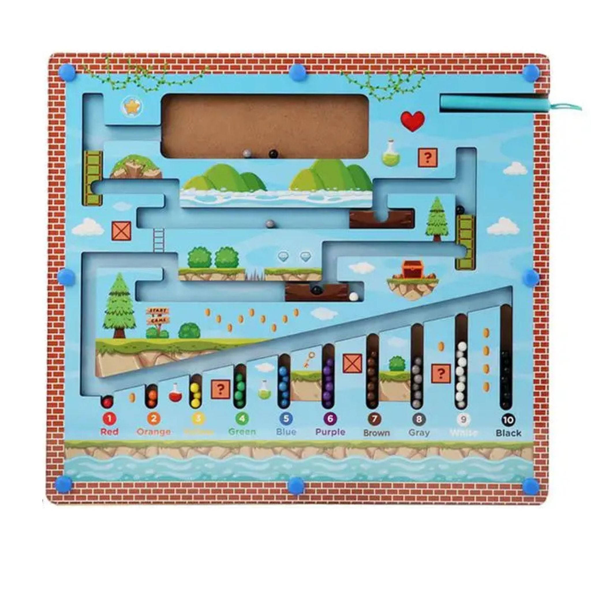 Montessori Color Sorting Maze Toy – Wooden Educational Fine Motor Skills