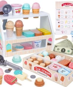 Montessori Ice Cream Counter Toy – Pretend Play