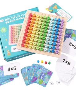 Montessori Wooden Multiplication Board Game – Math Learning Educational Toy for Kids