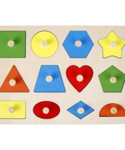 Montessori Wooden Shapes Puzzle – Fine Motor Skills